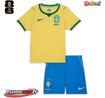 Brazylia Koszulka Podstawowa dzieci MŚ 2026 Krótki Rękaw (+ krótkie spodenki)